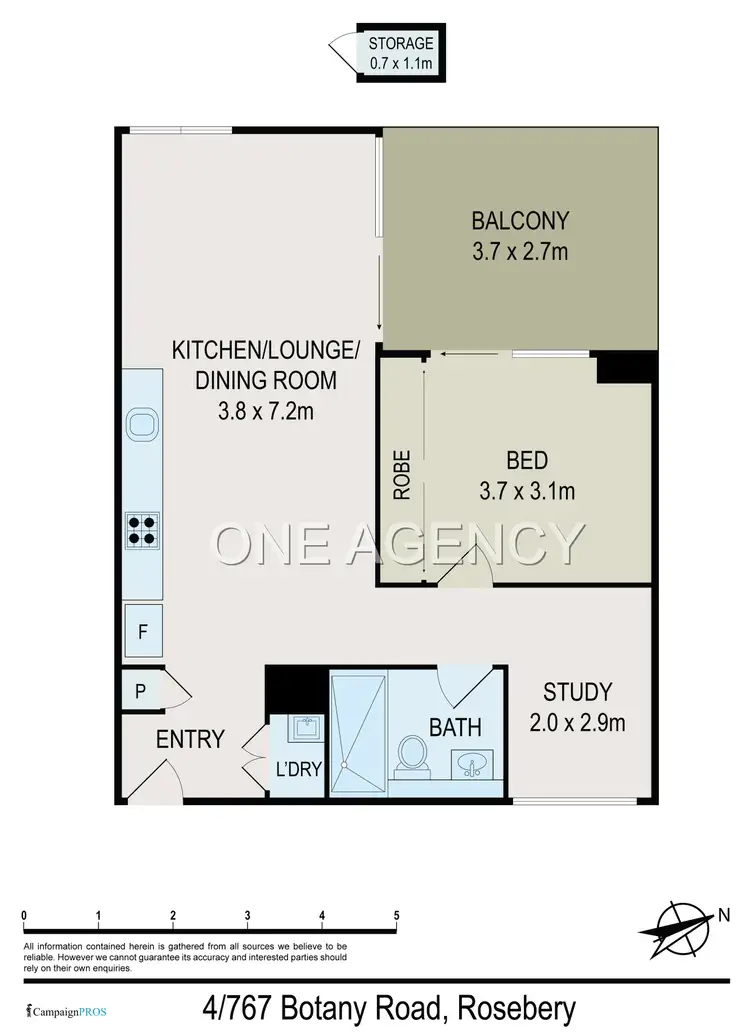 Floorplan of Homely apartment listing, 4/767 Botany Road, Rosebery NSW 2018