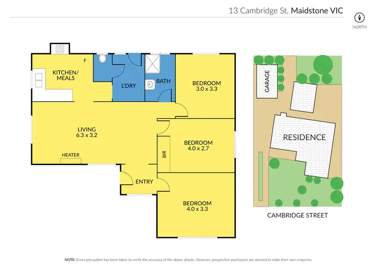Floorplan of Homely house listing, 13 Cambridge Street, Maidstone VIC 3012