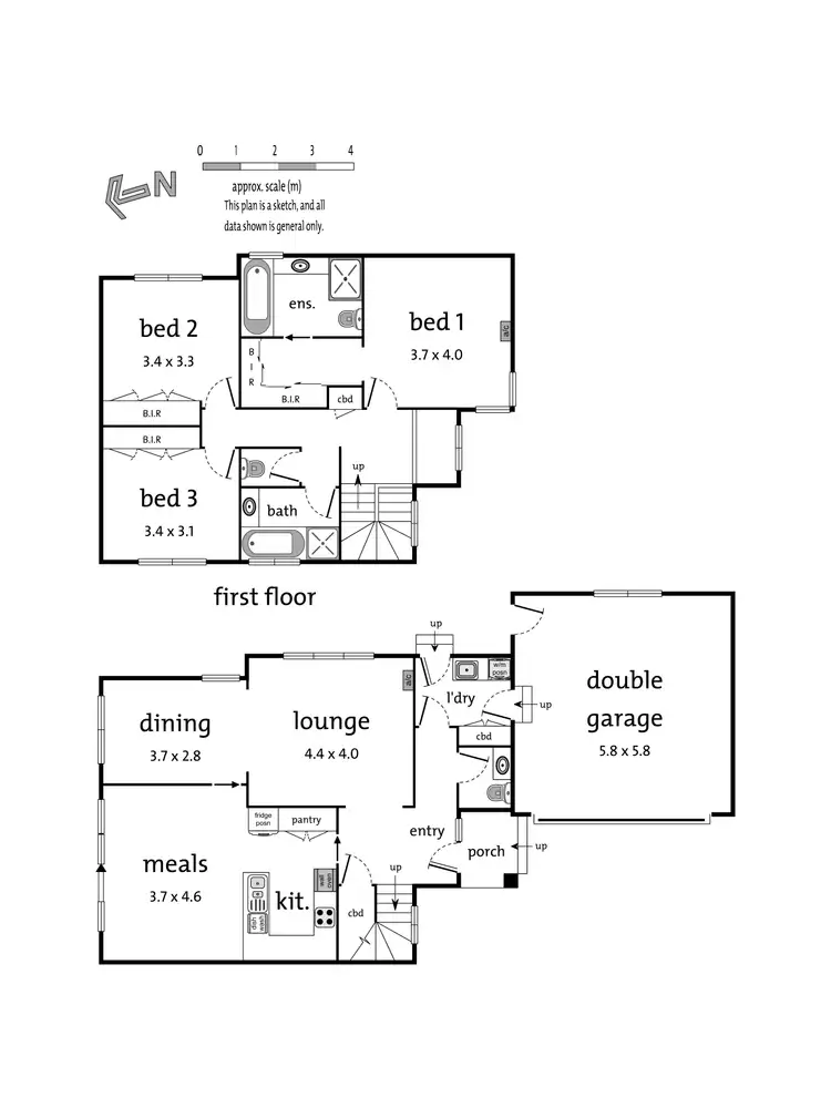 Floorplan of Homely townhouse listing, 3/102 Church Road, Doncaster VIC 3108