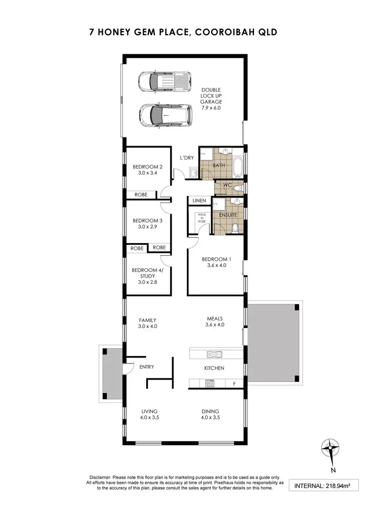 Floorplan of Homely house listing, 7 Honey Gem Place, Cooroibah QLD 4565