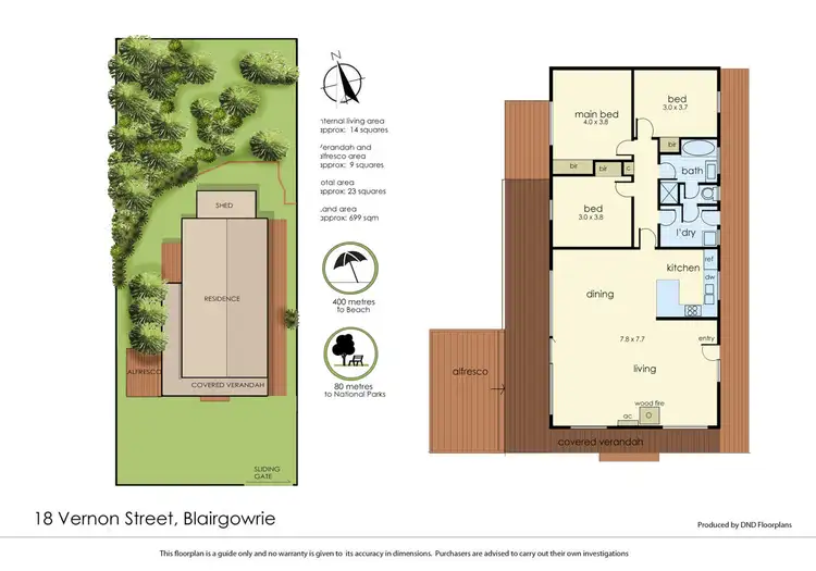 Floorplan of Homely house listing, 18 Vernon Street, Blairgowrie VIC 3942