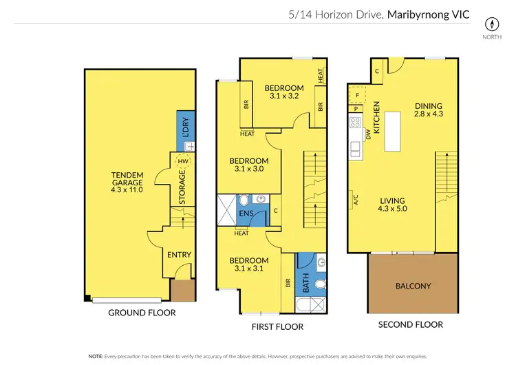 Floorplan of Homely townhouse listing, 5/14 Horizon Drive, Maribyrnong VIC 3032