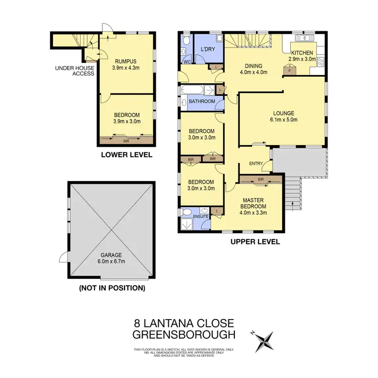 Floorplan of Homely house listing, 8 Lantana Close, Greensborough VIC 3088