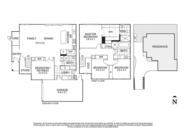 Floorplan of Homely townhouse listing, 2/40 Eram Road, Box Hill North VIC 3129