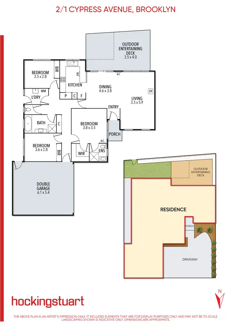 Floorplan of Homely unit listing, 2/1 Cypress Avenue, Brooklyn VIC 3012