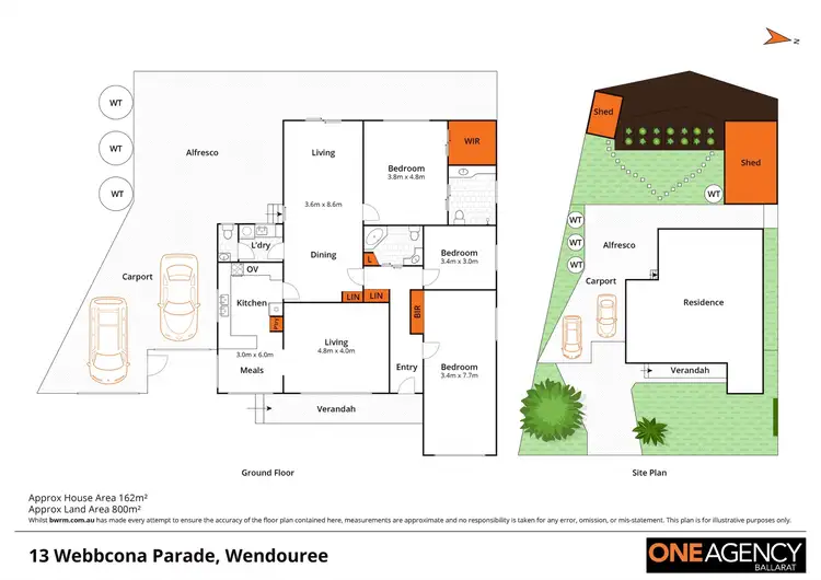 Floorplan of Homely house listing, 13 Webbcona Parade, Wendouree VIC 3355