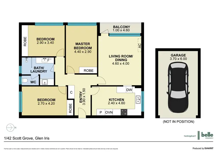 Floorplan of Homely apartment listing, 1/42 Scott Grove, Glen Iris VIC 3146