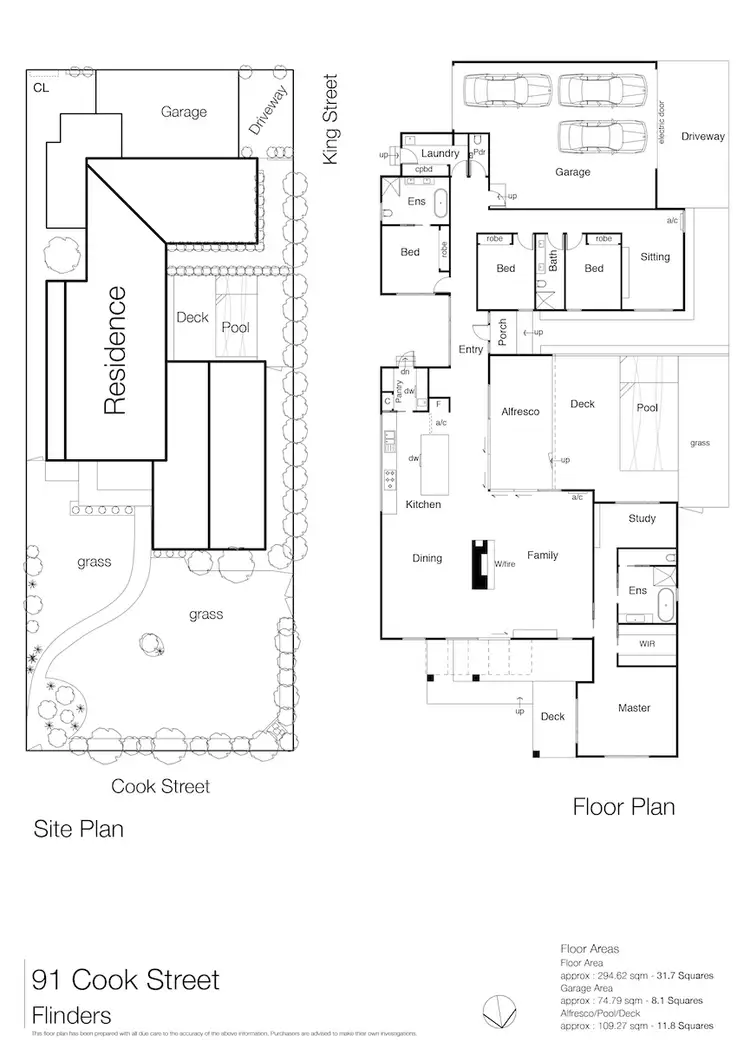 Floorplan of Homely house listing, 91 Cook Street, Flinders VIC 3929