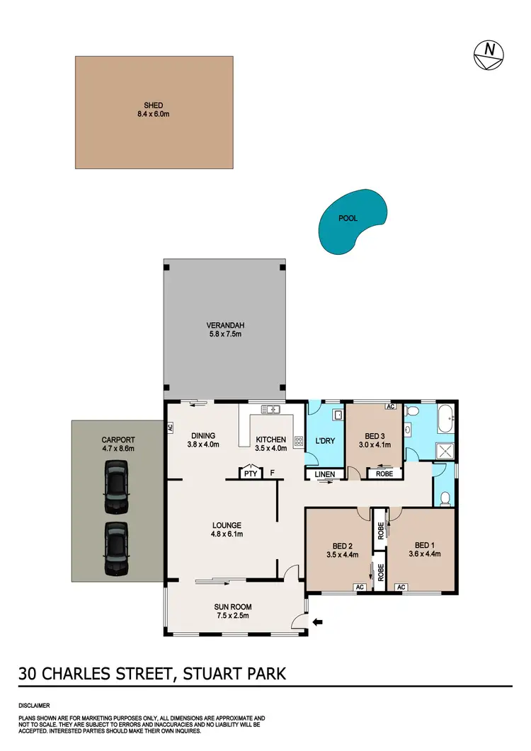 Floorplan of Homely house listing, 30 Charles Street, Stuart Park NT 820