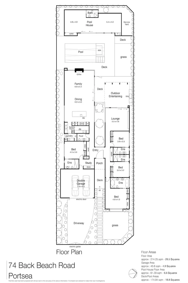 Floorplan of Homely house listing, 74 Back Beach Road, Portsea VIC 3944