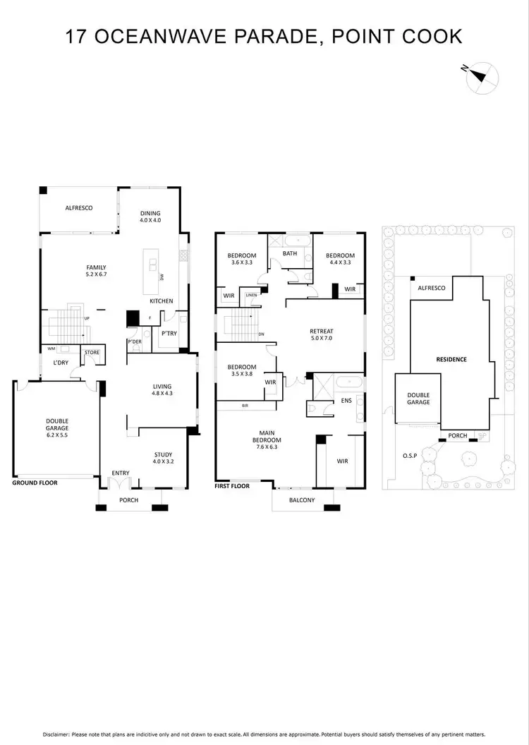 Floorplan of Homely house listing, 17 Oceanwave Parade, Point Cook VIC 3030