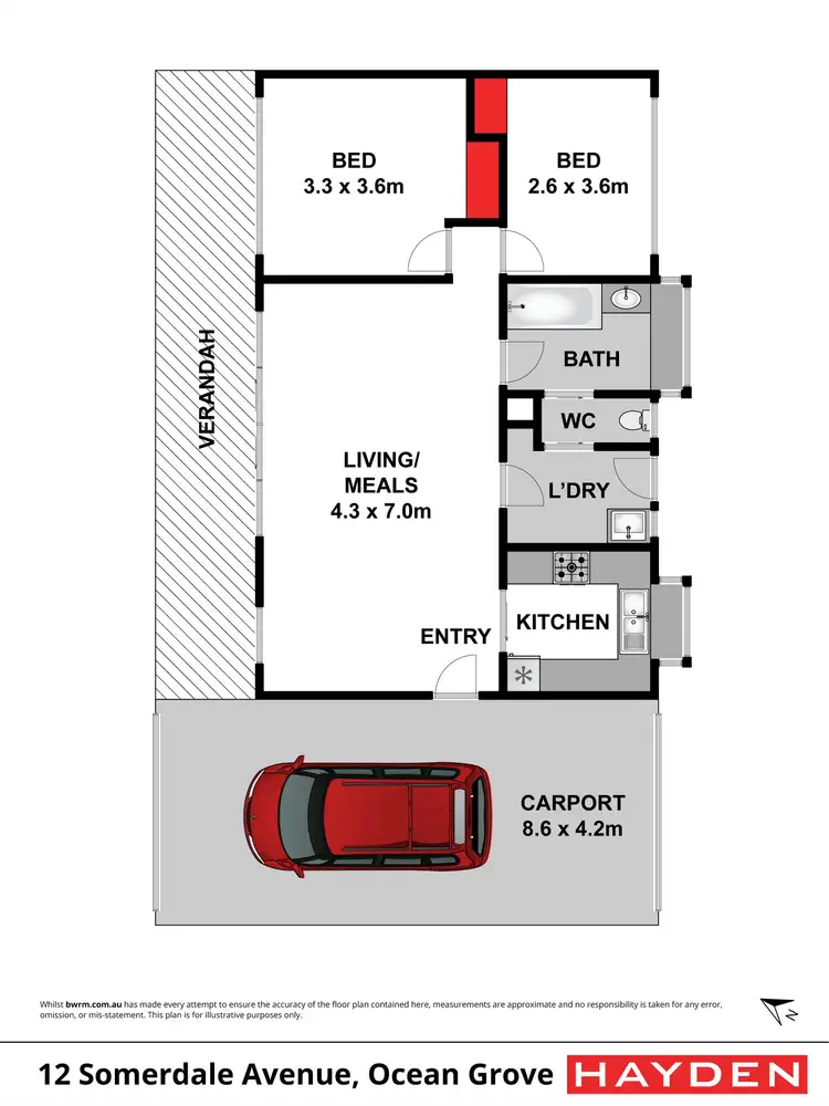 Floorplan of Homely house listing, 12 Somerdale Avenue, Ocean Grove VIC 3226