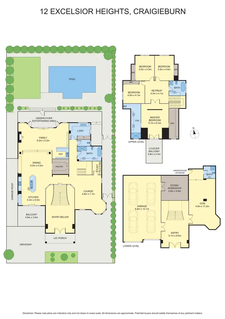 Floorplan of Homely house listing, 12 Excelsior Heights, Craigieburn VIC 3064