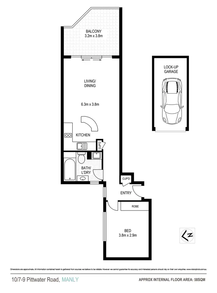 Floorplan of Homely apartment listing, 10/7-9 Pittwater Road, Manly NSW 2095