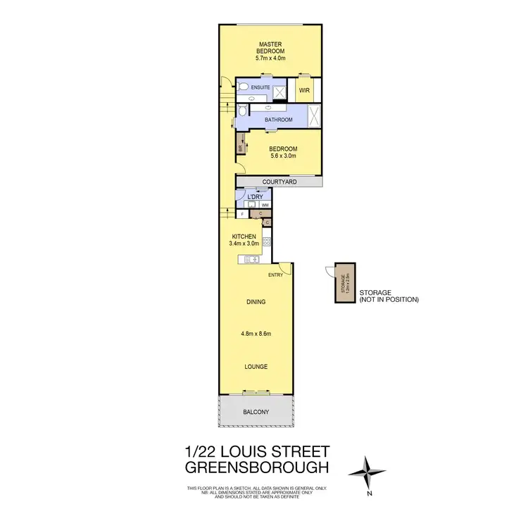 Floorplan of Homely unit listing, 1/22 Louis Street, Greensborough VIC 3088