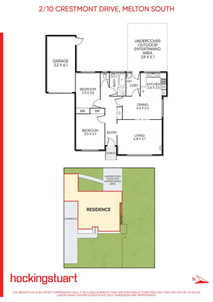 Floorplan of Homely house listing, 2/10 Crestmont Drive, Melton South VIC 3338