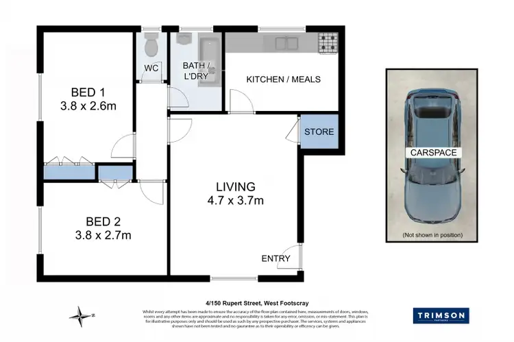 Floorplan of Homely flat listing, 4/150 Rupert Street, West Footscray VIC 3012