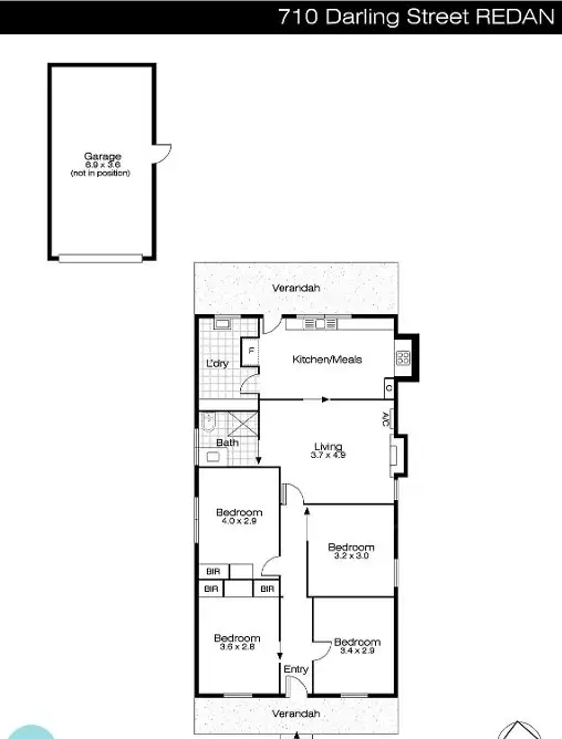 Floorplan of Homely house listing, 710 Darling Street, Redan VIC 3350