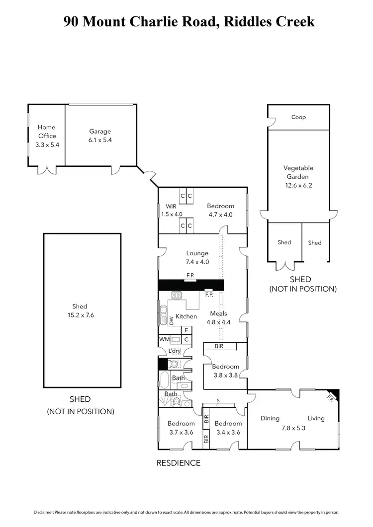 Floorplan of Homely house listing, 90 Mount Charlie Road, Riddells Creek VIC 3431