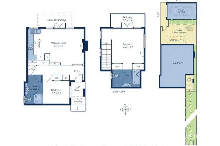 Floorplan of Homely townhouse listing, 2/14 Launder Street, Hawthorn VIC 3122