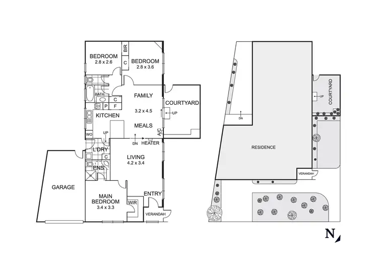 Floorplan of Homely villa listing, 1/204-205 Beach Road, Mordialloc VIC 3195