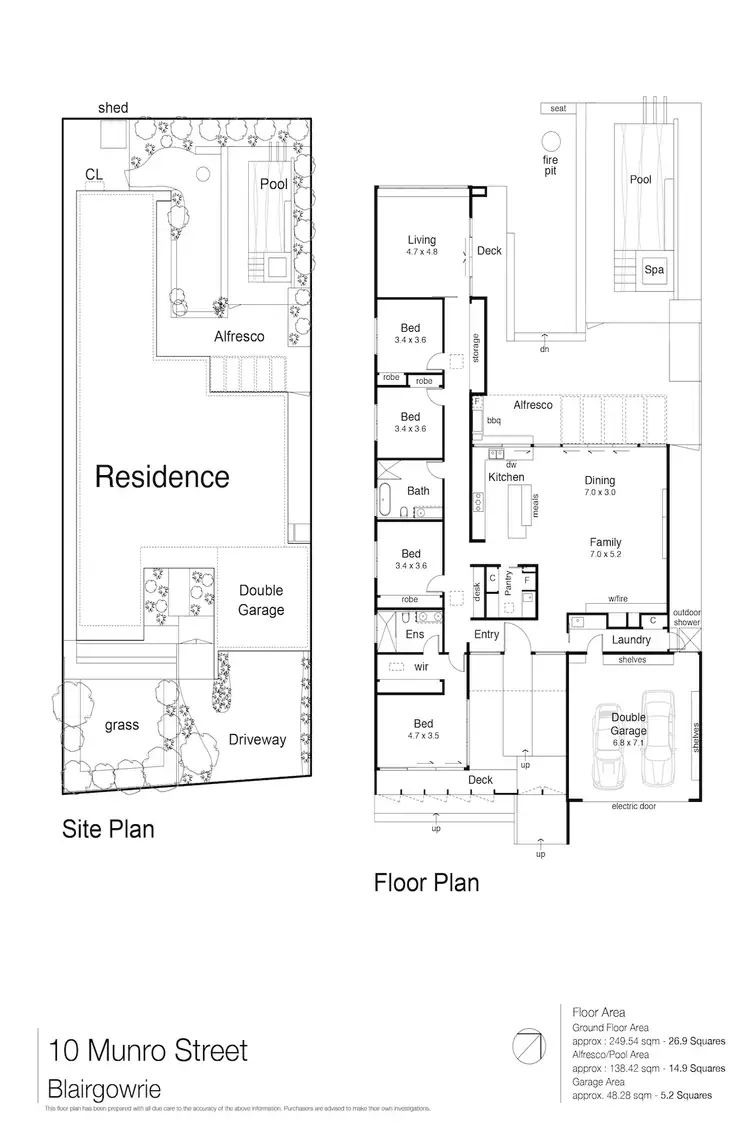 Floorplan of Homely house listing, 10 Munro Street, Blairgowrie VIC 3942