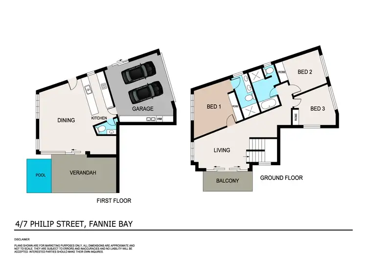 Floorplan of Homely townhouse listing, 4/7 Philip Street, Fannie Bay NT 820