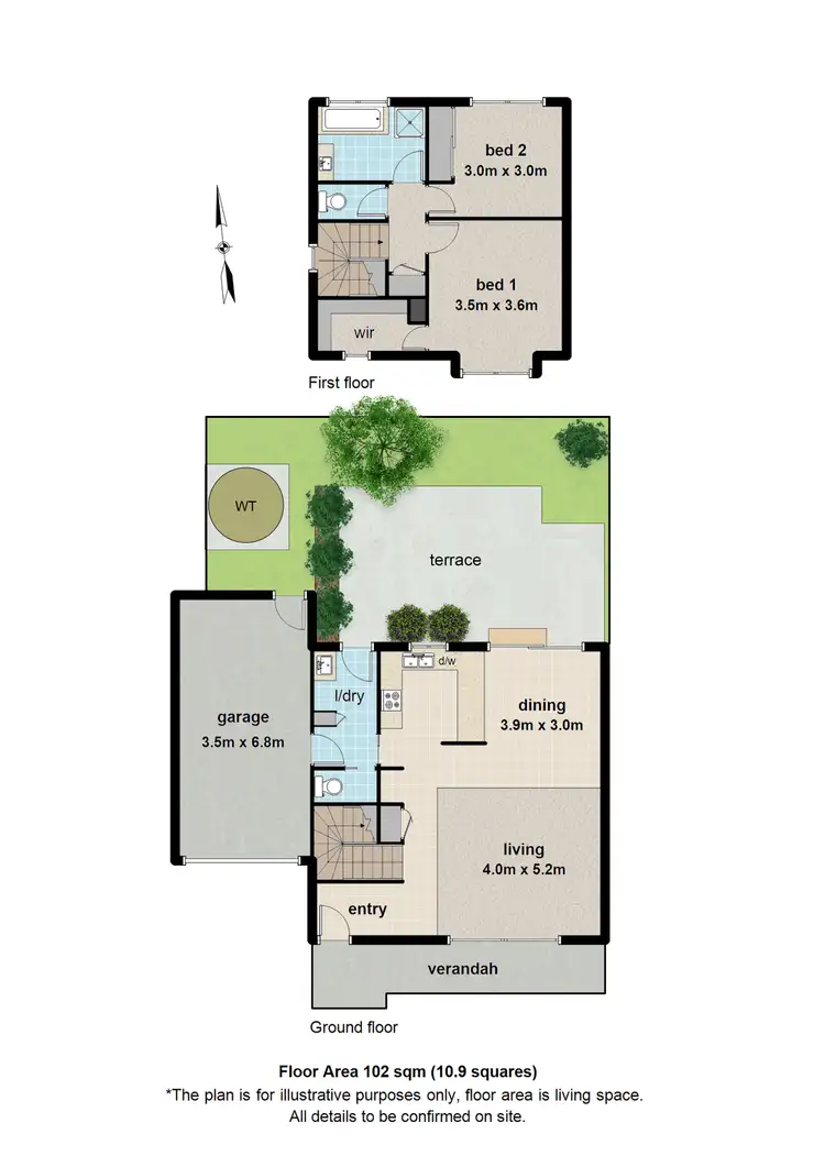 Floorplan of Homely townhouse listing, 2/3 Simpson Road, Ferntree Gully VIC 3156