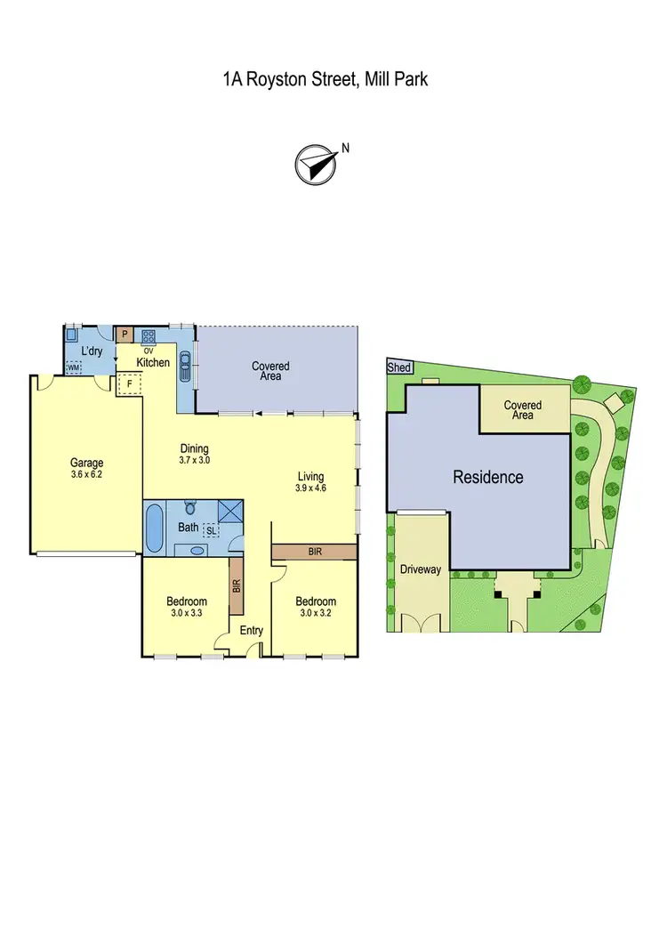 Floorplan of Homely unit listing, 1A Royston Close, Mill Park VIC 3082