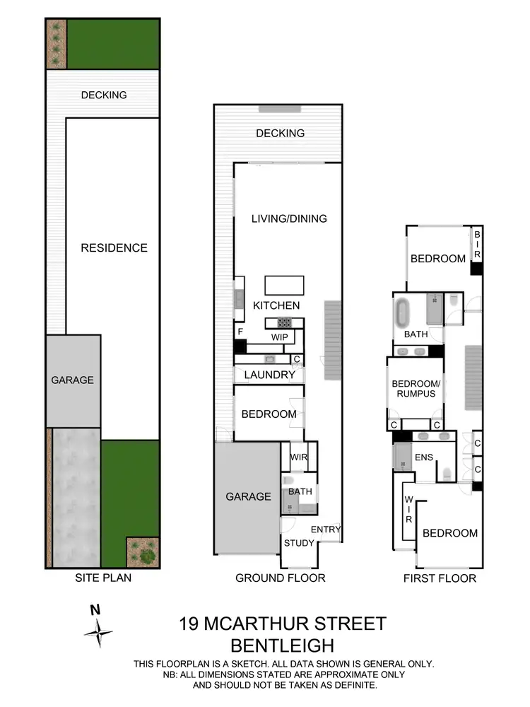 Floorplan of Homely townhouse listing, 19a McArthur Street, Bentleigh VIC 3204
