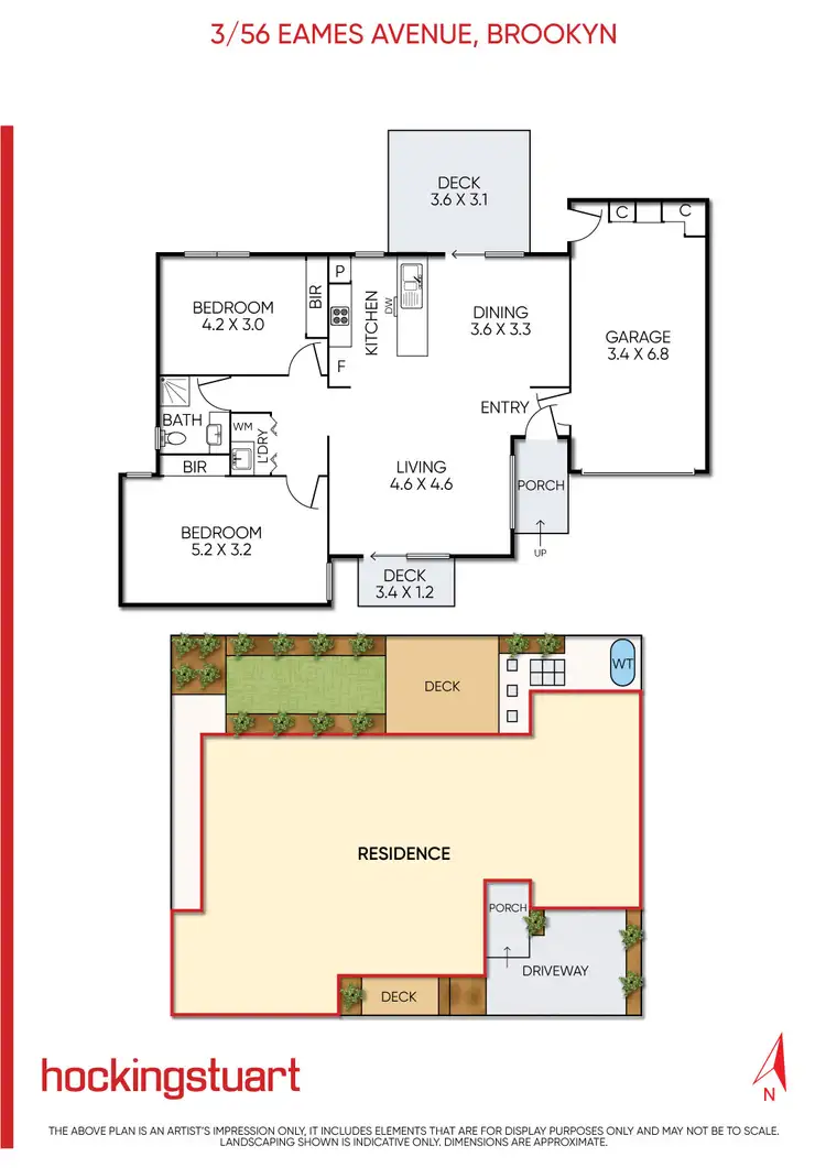 Floorplan of Homely unit listing, 3/56 Eames Avenue, Brooklyn VIC 3012