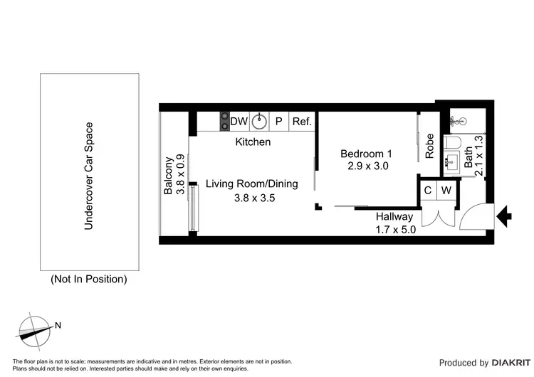 Floorplan of Homely apartment listing, 206/3 Clara Street, South Yarra VIC 3141