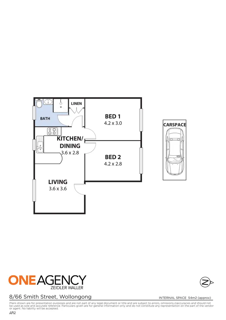 Floorplan of Homely unit listing, 8/66 Smith Street, Wollongong NSW 2500