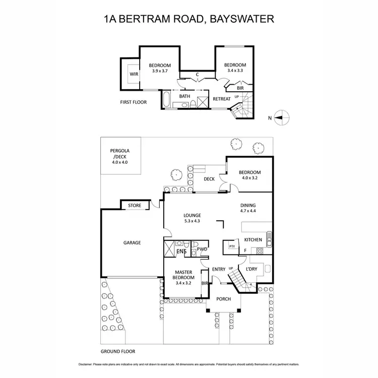 Floorplan of Homely townhouse listing, 1A Bertram Road, Bayswater VIC 3153