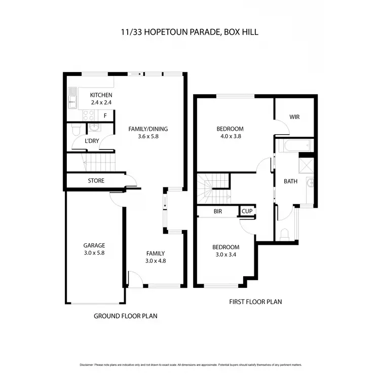 Floorplan of Homely townhouse listing, 11/33 Hopetoun Parade, Box Hill VIC 3128
