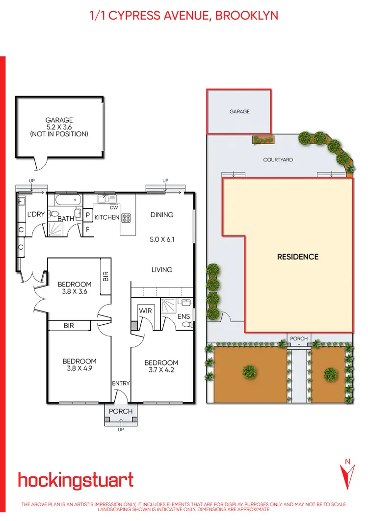 Floorplan of Homely townhouse listing, 1/1 Cypress Avenue, Brooklyn VIC 3012
