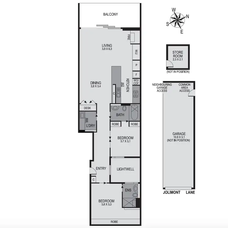 Floorplan of Homely apartment listing, 201/144 Jolimont Road, East Melbourne VIC 3002