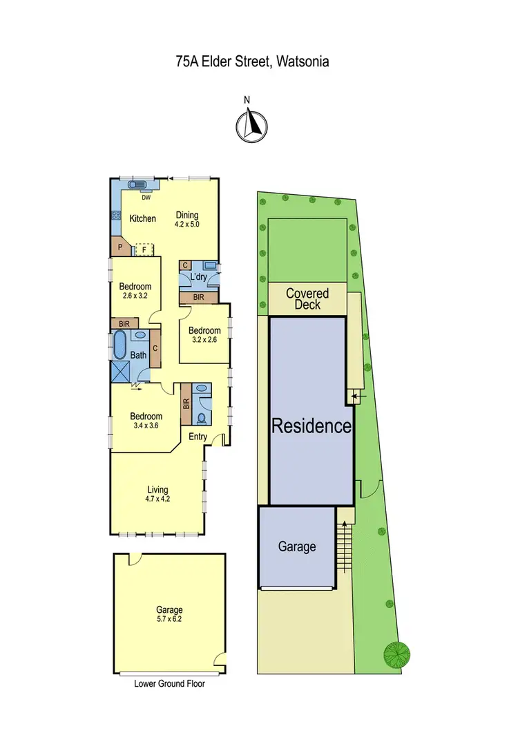 Floorplan of Homely house listing, 75A Elder Street, Watsonia VIC 3087