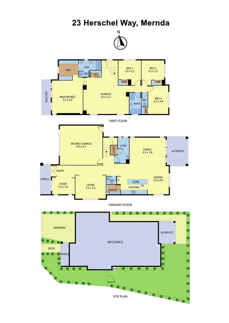Floorplan of Homely house listing, 23 Herschel Way, Mernda VIC 3754
