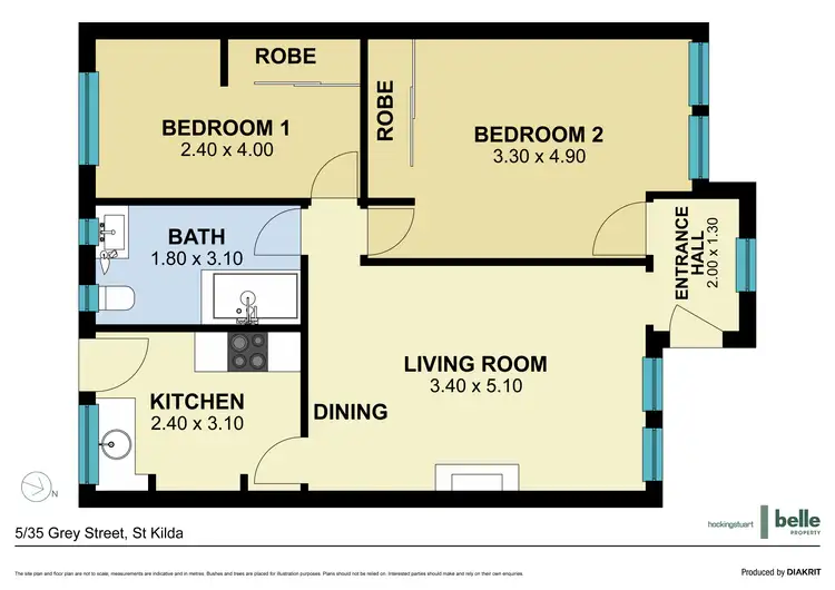 Floorplan of Homely apartment listing, 5/35 Grey Street, St Kilda VIC 3182