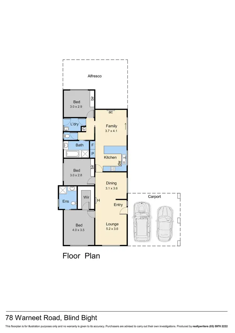 Floorplan of Homely house listing, 78 Warneet Road, Blind Bight VIC 3980