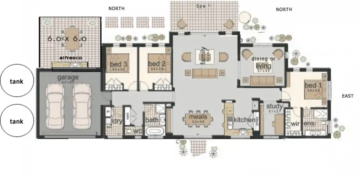 Floorplan of Homely house listing, 227 Scotts Lane, Porcupine Ridge VIC 3461
