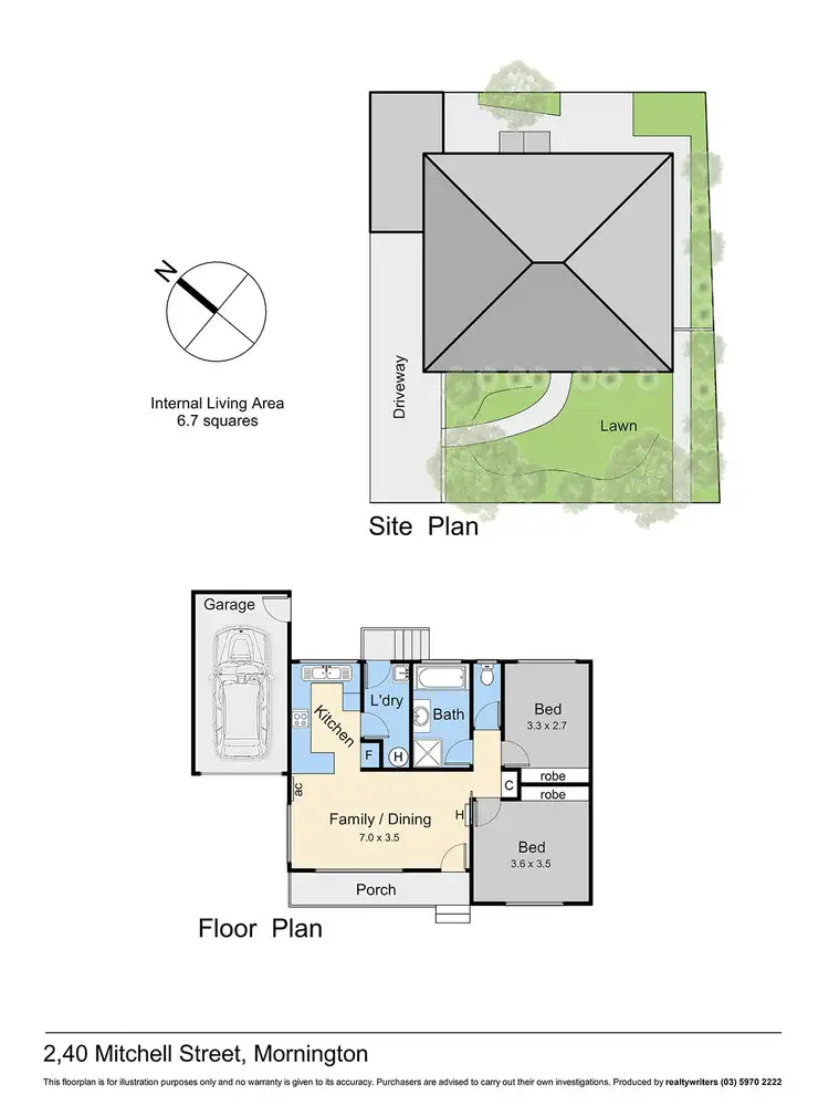 Floorplan of Homely unit listing, 2/40 Mitchell Street, Mornington VIC 3931