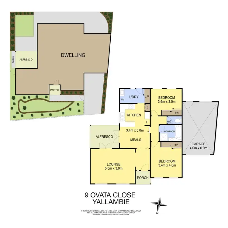 Floorplan of Homely house listing, 9 Ovata Close, Yallambie VIC 3085