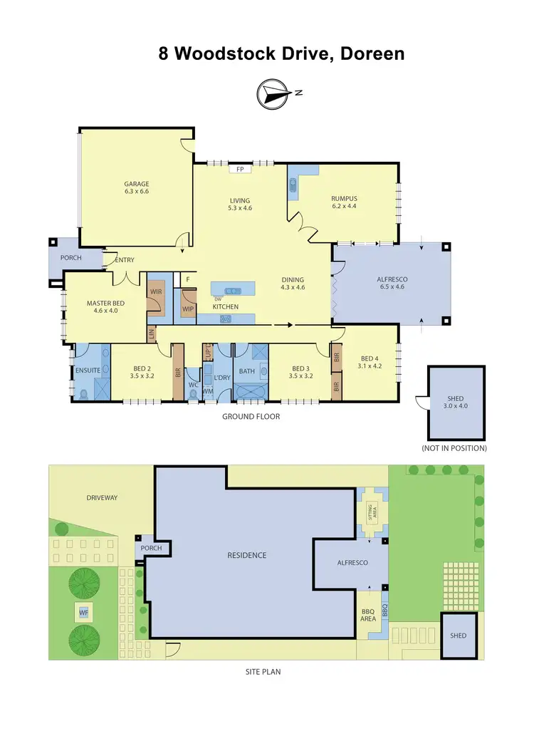 Floorplan of Homely house listing, 8 Woodstock Drive, Doreen VIC 3754