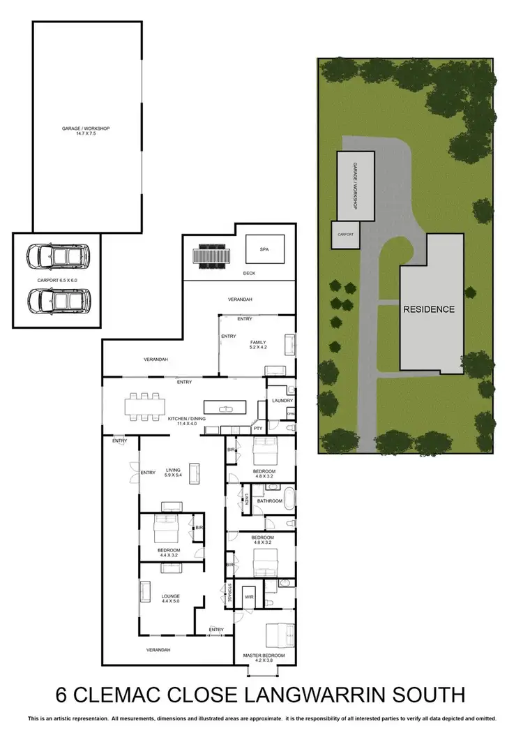 Floorplan of Homely house listing, 6 Clemac Close, Langwarrin South VIC 3911