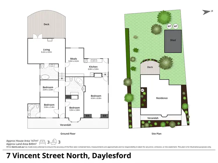 Floorplan of Homely house listing, 7 Vincent St North, Daylesford VIC 3460