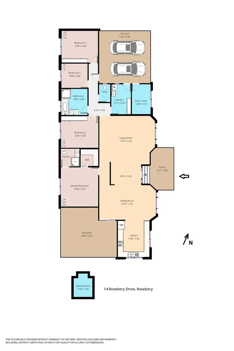 Floorplan of Homely house listing, 14 Rosebery Drive, Rosebery NT 832
