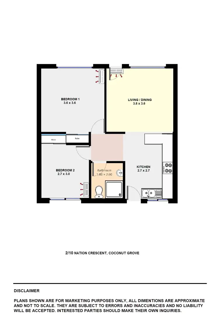 Floorplan of Homely unit listing, 2/10 Nation Crescent, Coconut Grove NT 810