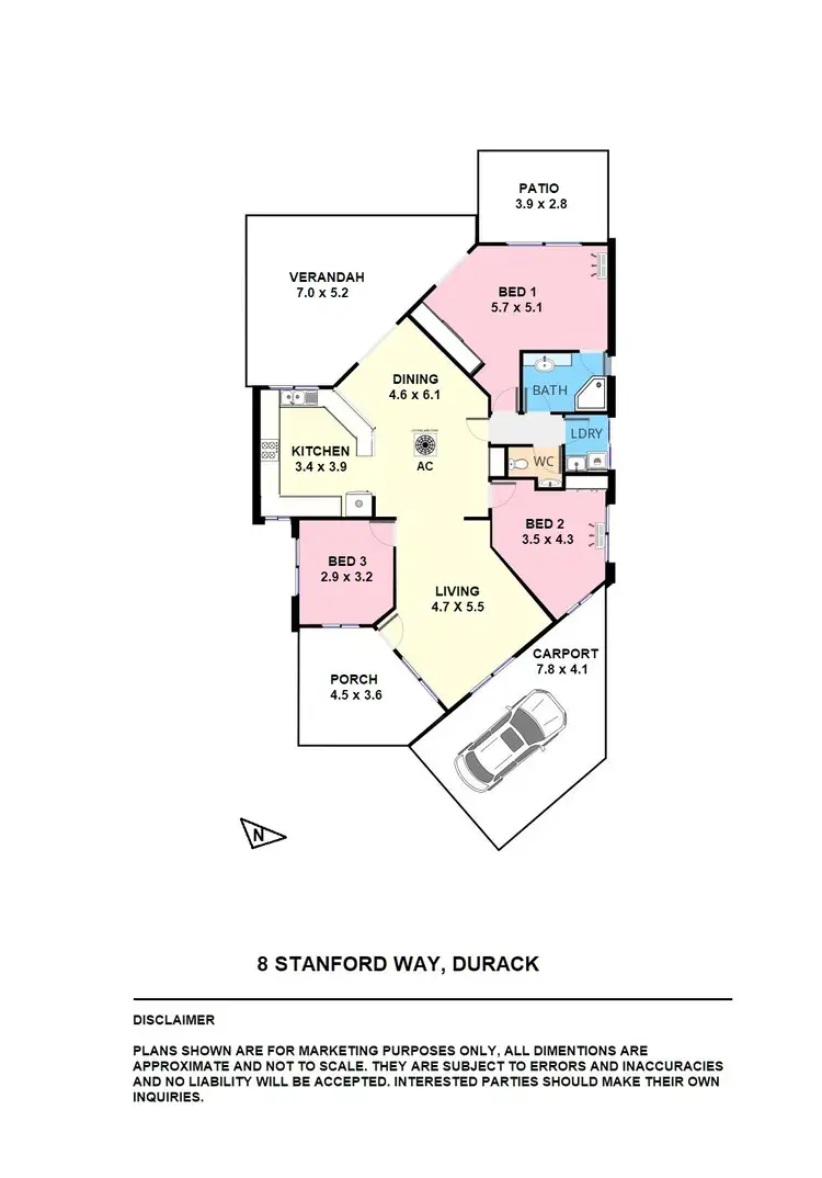 Floorplan of Homely house listing, 8 Stanford Way, Durack NT 830
